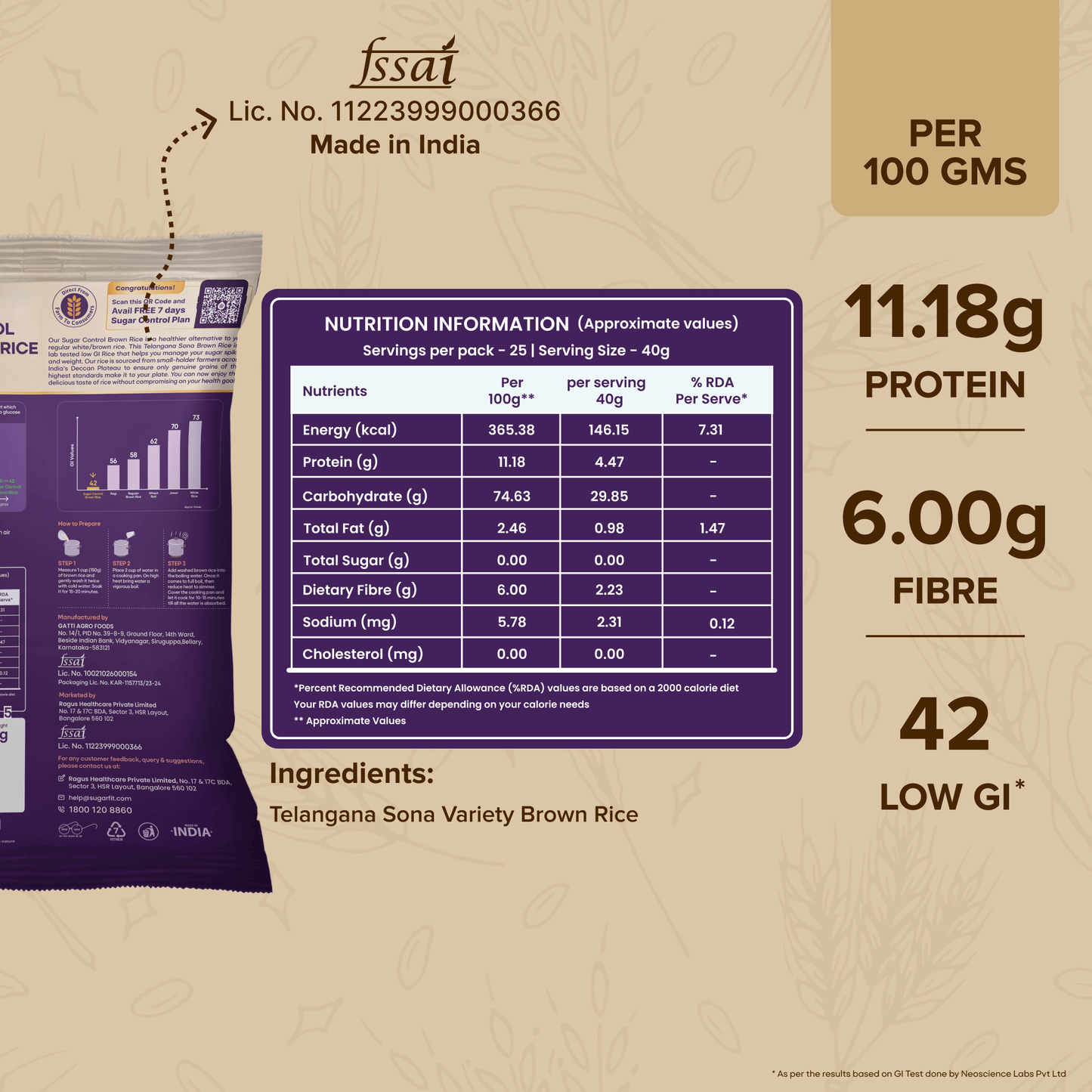 Sugar Control Low Gi Brown Rice