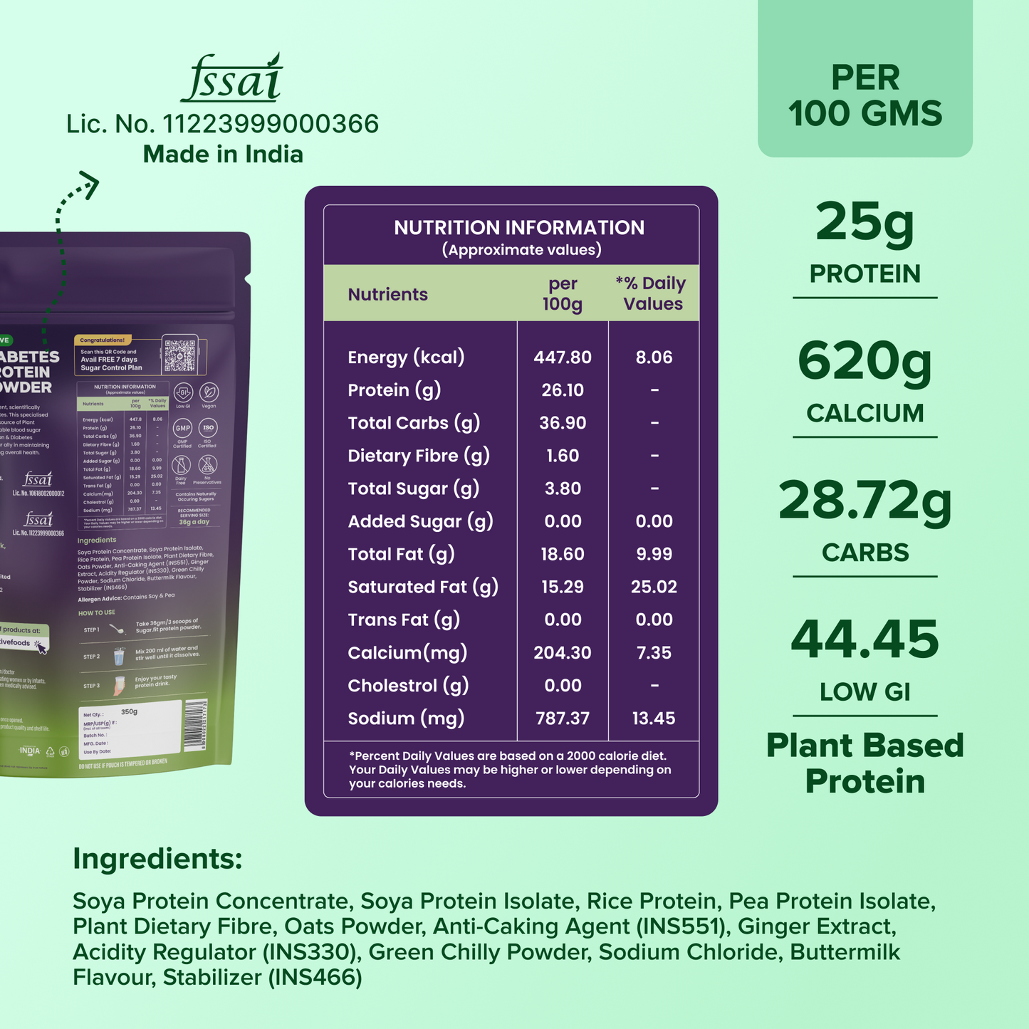 Diabetes Protein Care - Buttermilk, Vegan Plant Protein