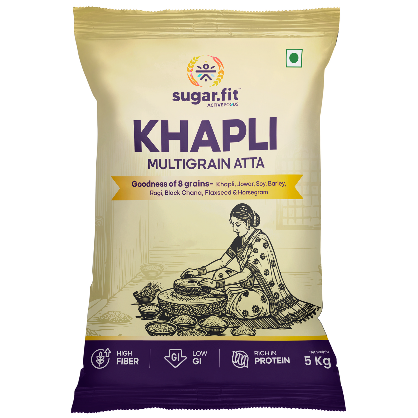Sugar.fit Khapli Multigrain Atta