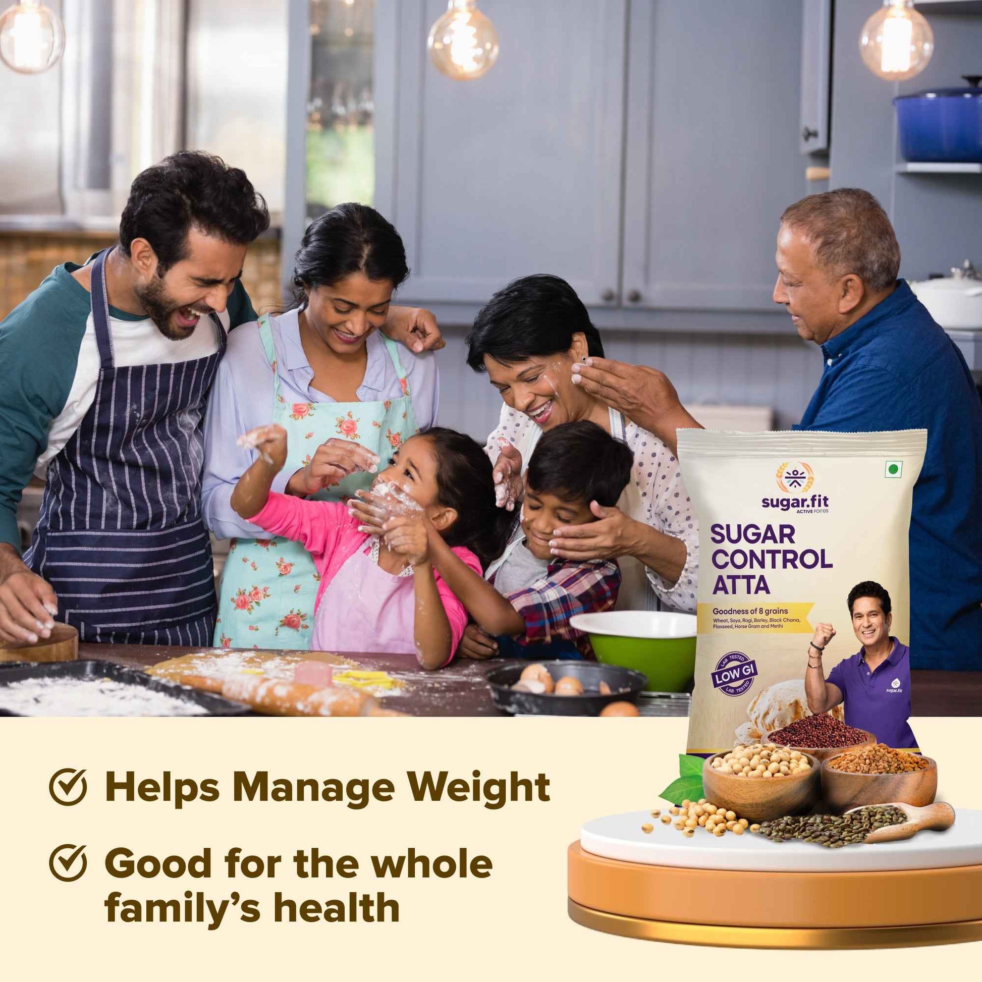 Low GI Sugar Control Atta for Diabetes