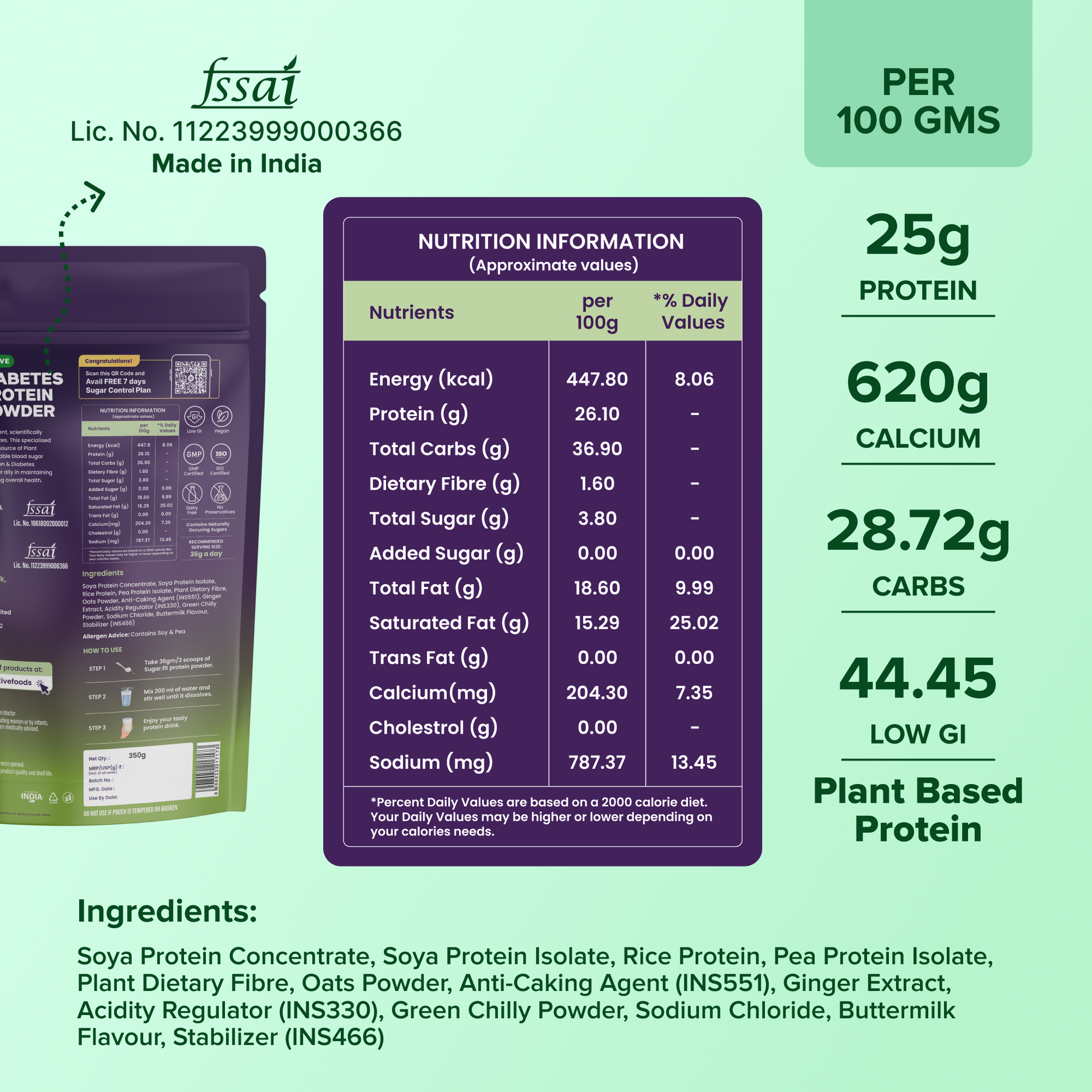 Diabetes Protein Care - Buttermilk, Vegan Plant Protein