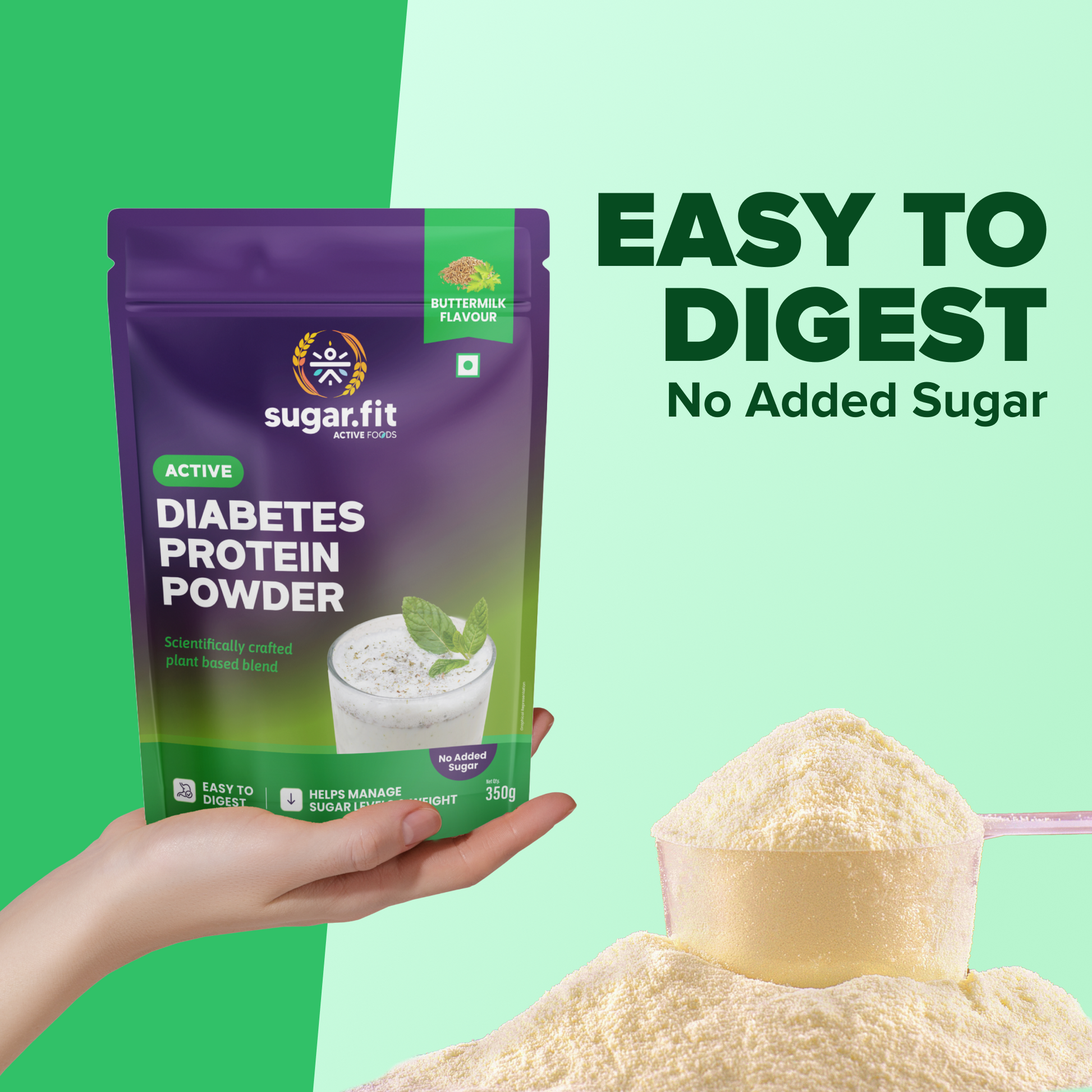 Diabetes Protein Care - Buttermilk, Vegan Plant Protein